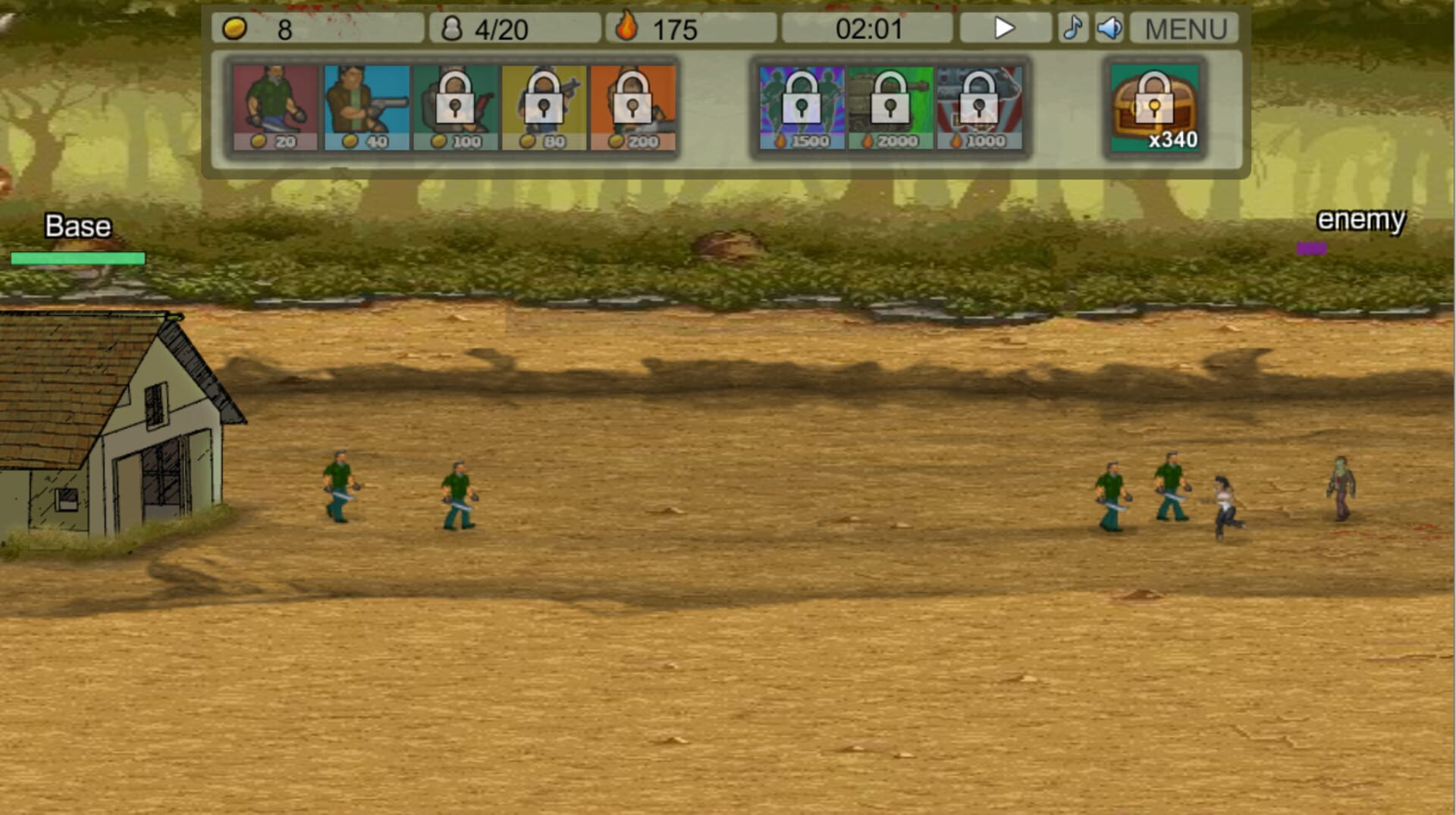 Musle vs Zombies - Screenshot