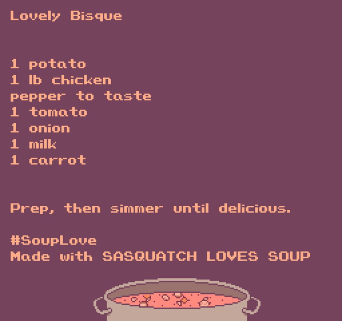 Sasquatch Loves Soup - Screenshot