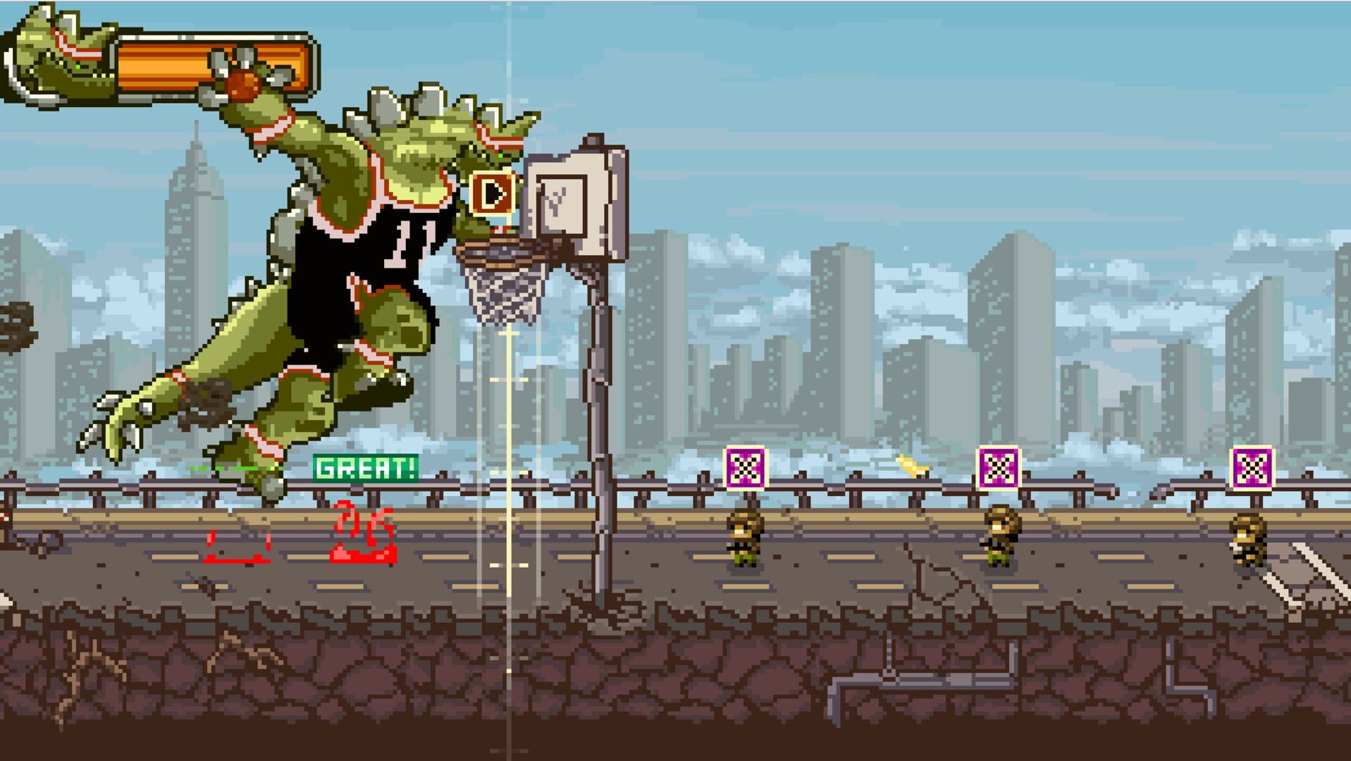 Super Kaiju Dunk City - Screenshot