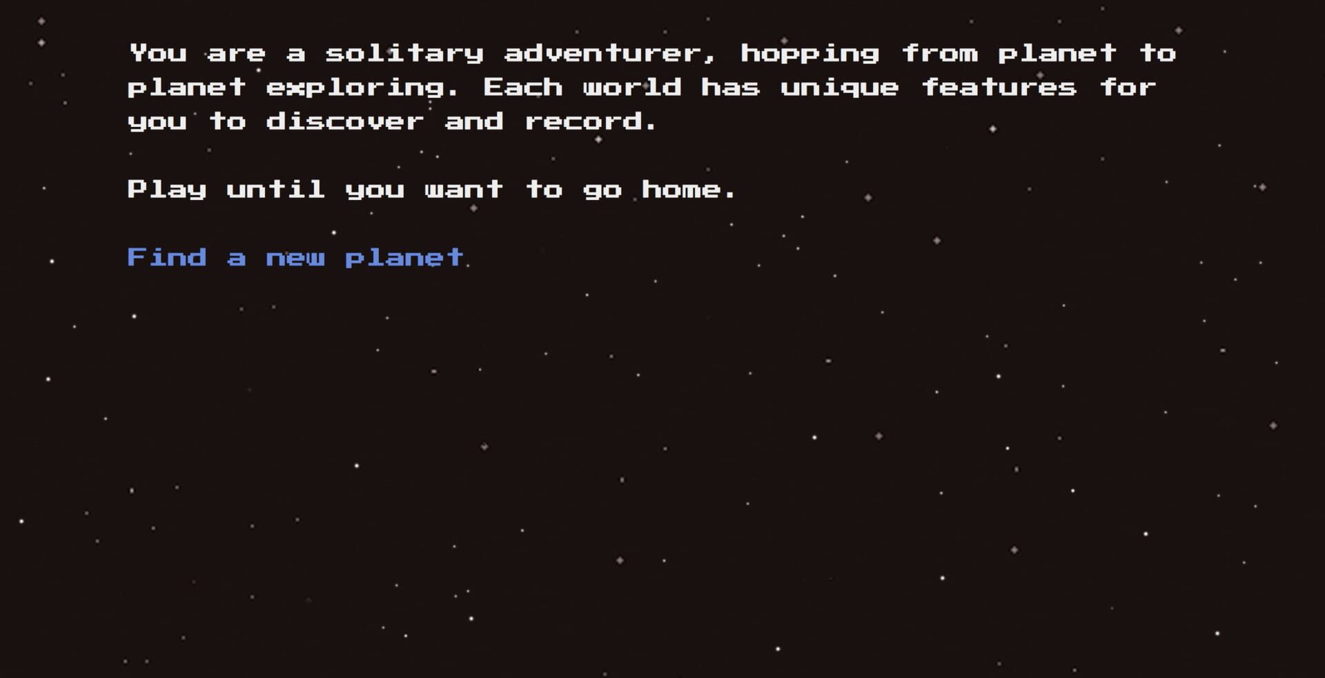 Alone Among the Stars: Twine Edition - Screenshot