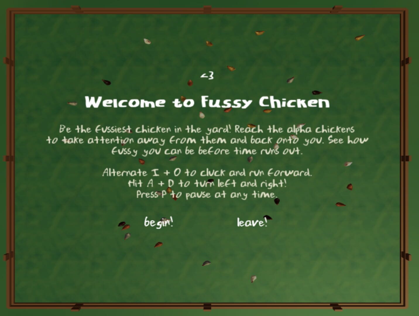 Fussy Chicken - Screenshot