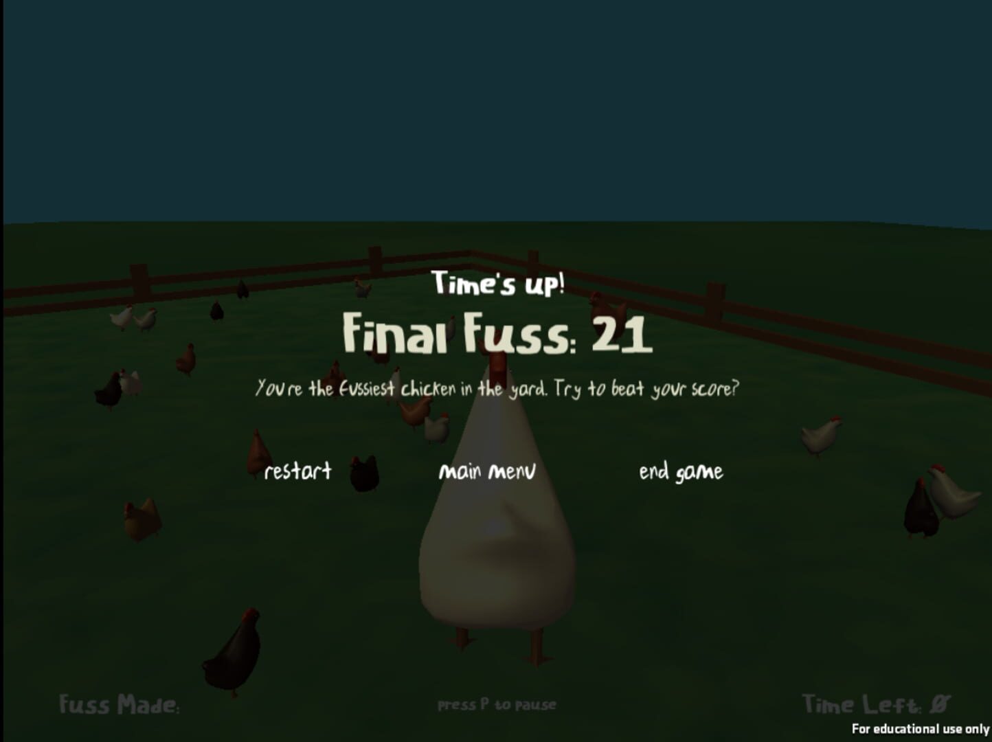 Fussy Chicken - Screenshot