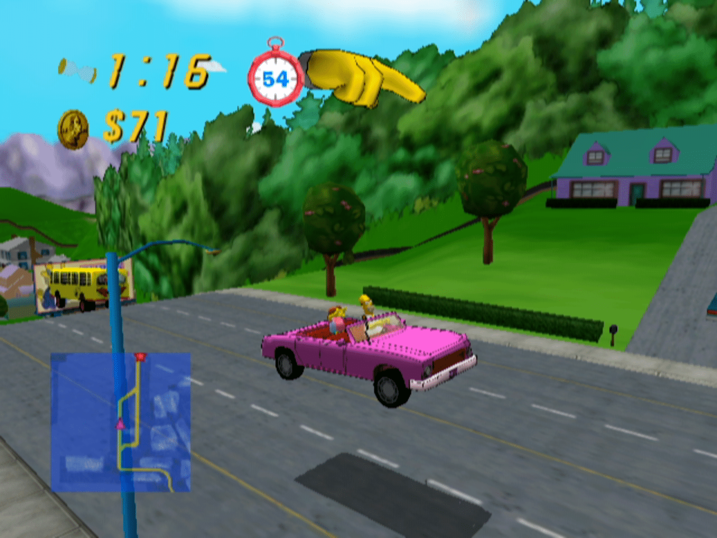 The Simpsons: Road Rage screenshot