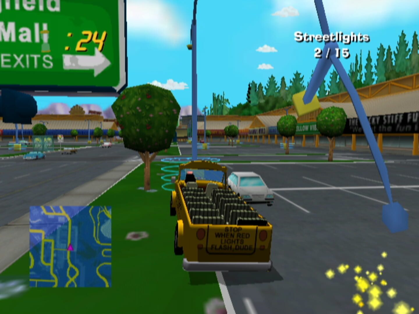 Captura de pantalla - The Simpsons: Road Rage