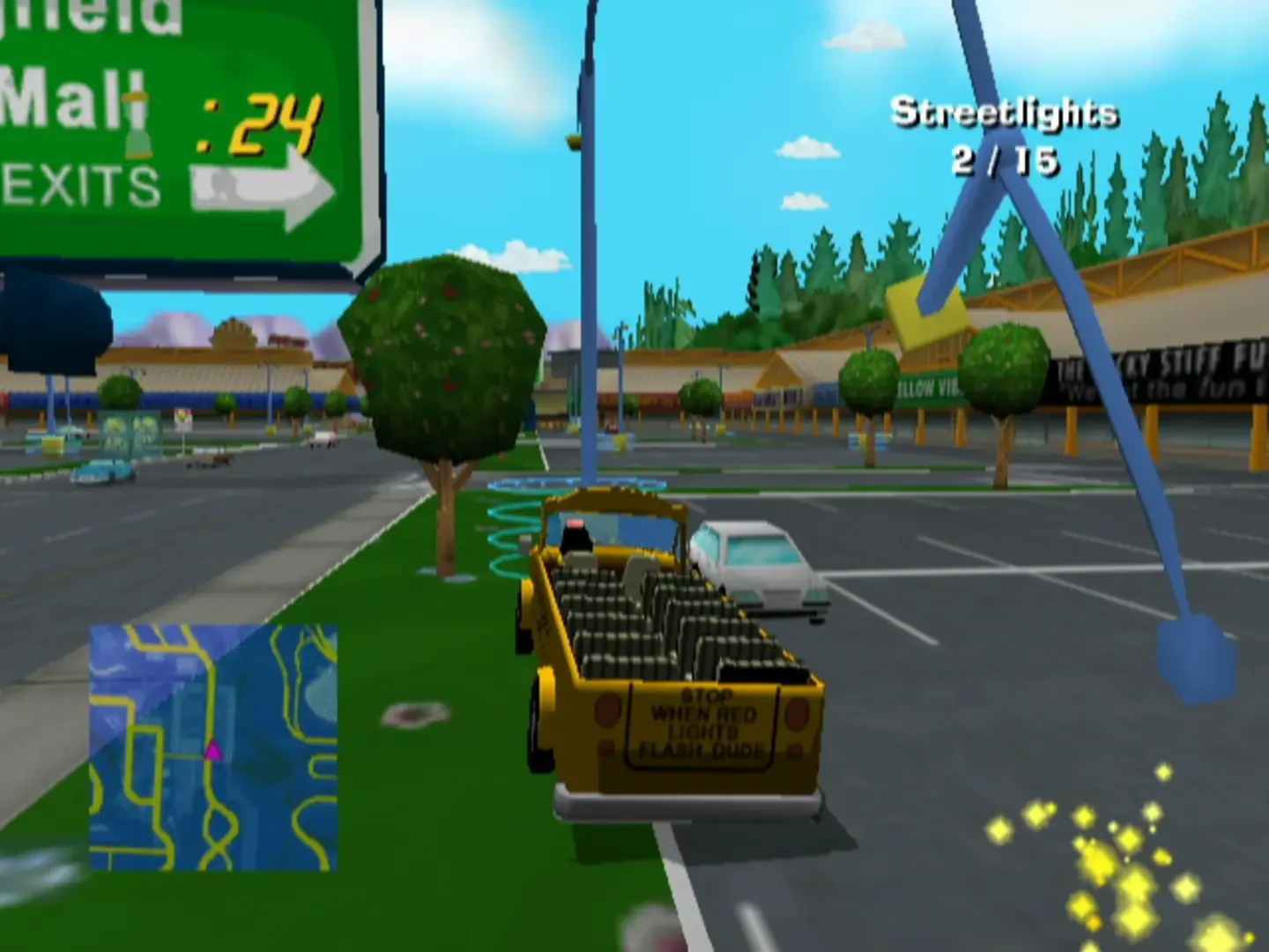 Captura de pantalla - The Simpsons: Road Rage