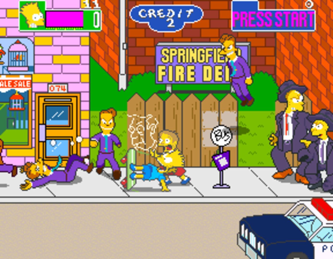 The Simpsons Arcade Game screenshot