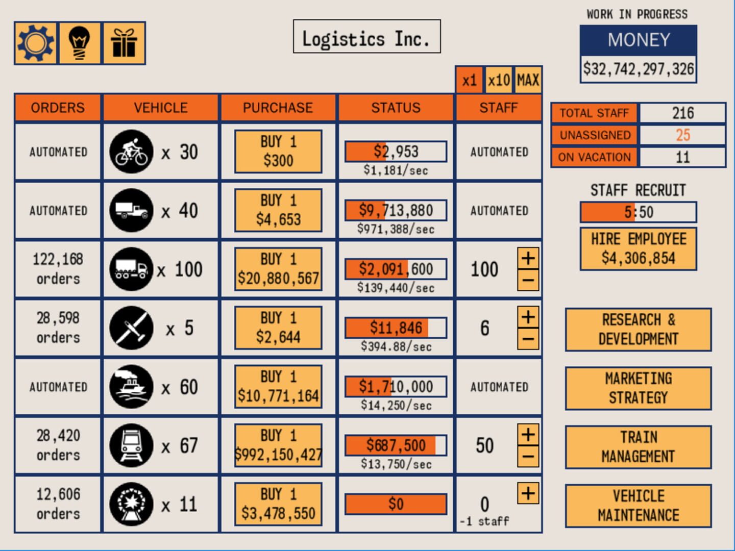 Logistics Inc - Screenshot