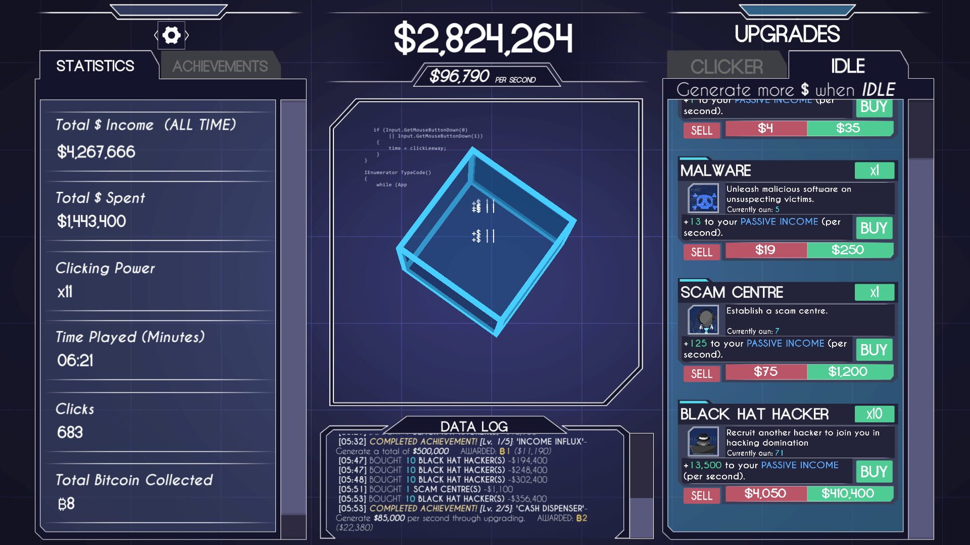 Hacker Clicker - Screenshot