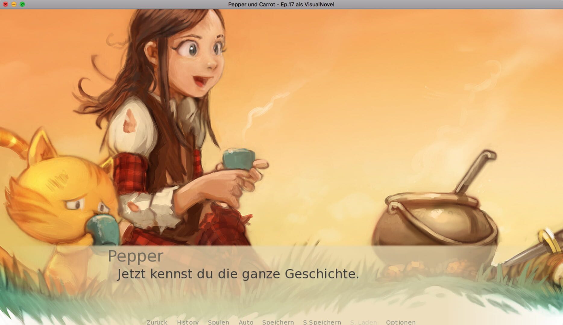 Papper and Carrot VN - Screenshot