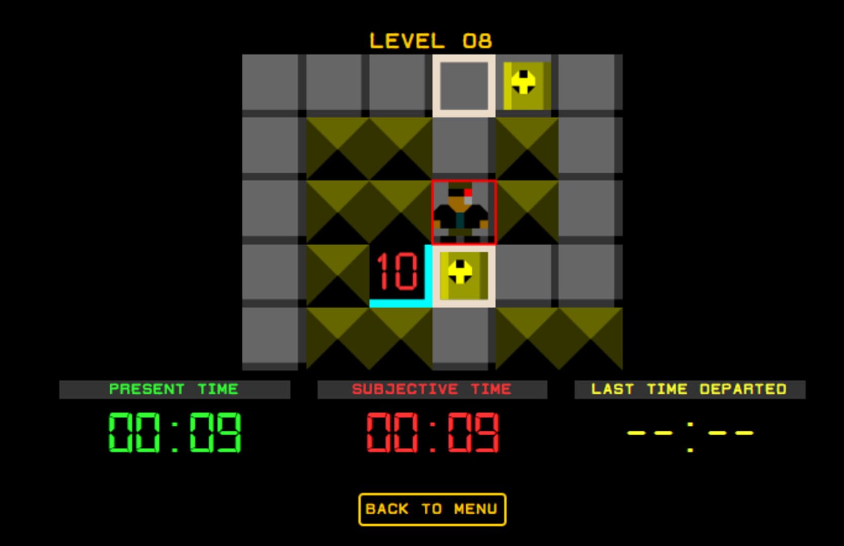 Block Pushing Puzzle Game But You Can Time Travel - Screenshot