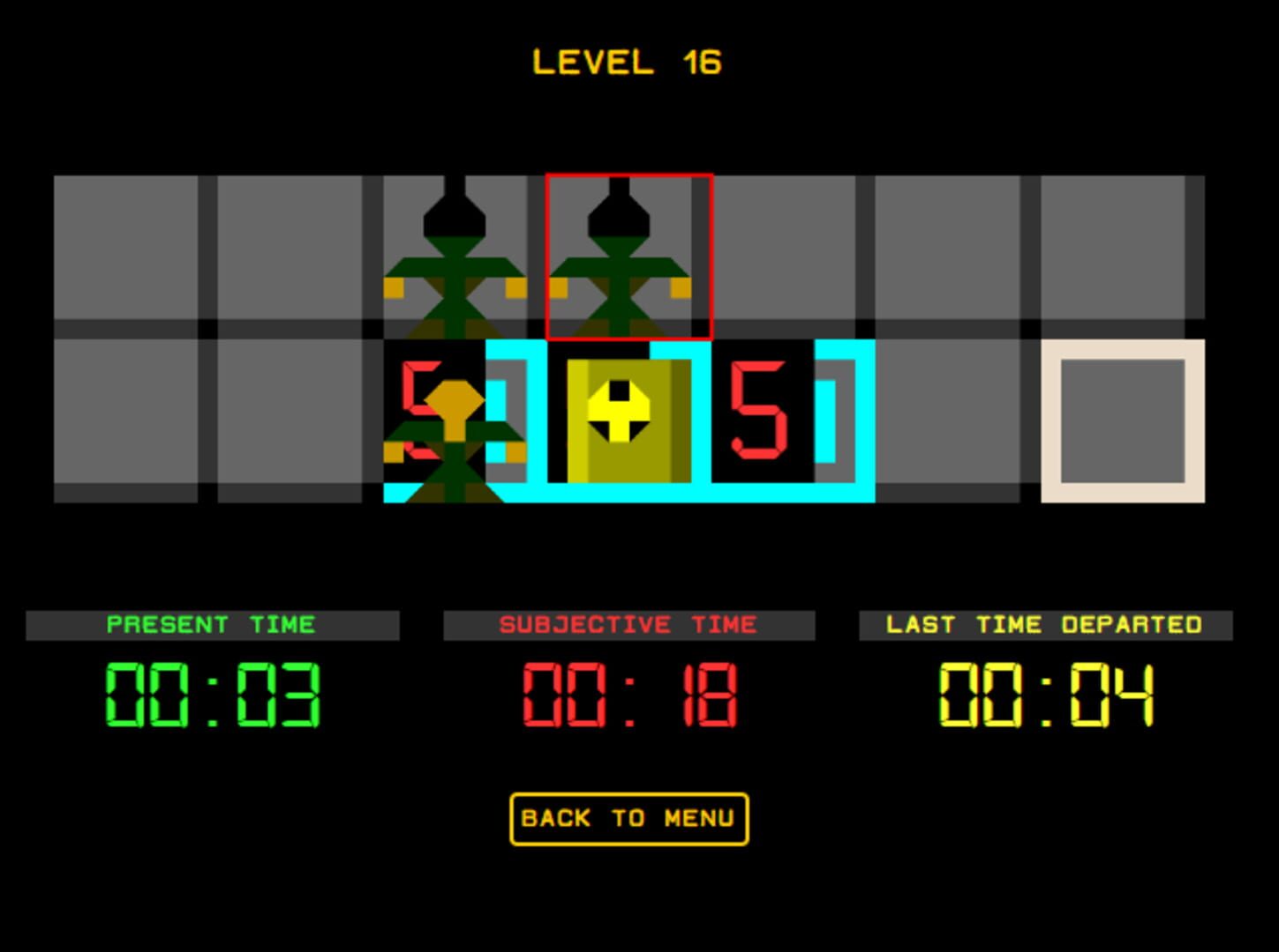 Block Pushing Puzzle Game But You Can Time Travel - Screenshot