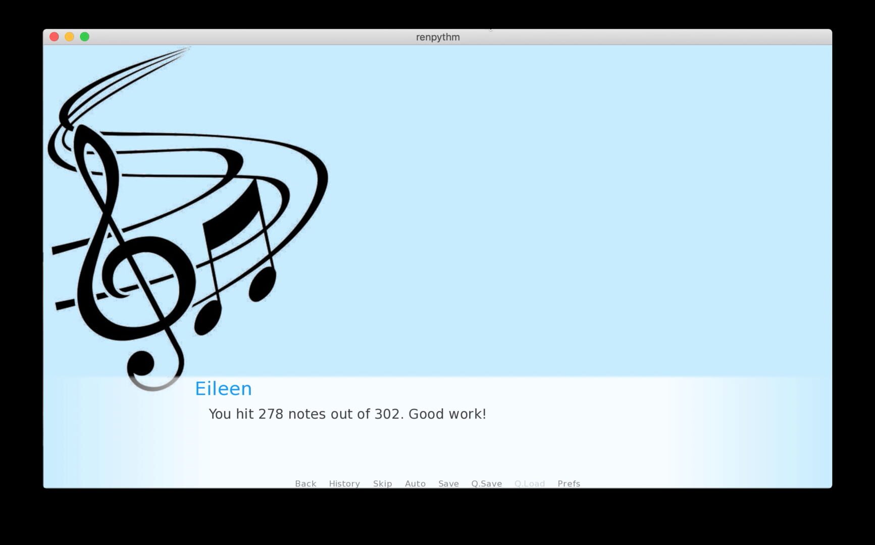 Ren'Py Rhythm Game - Screenshot