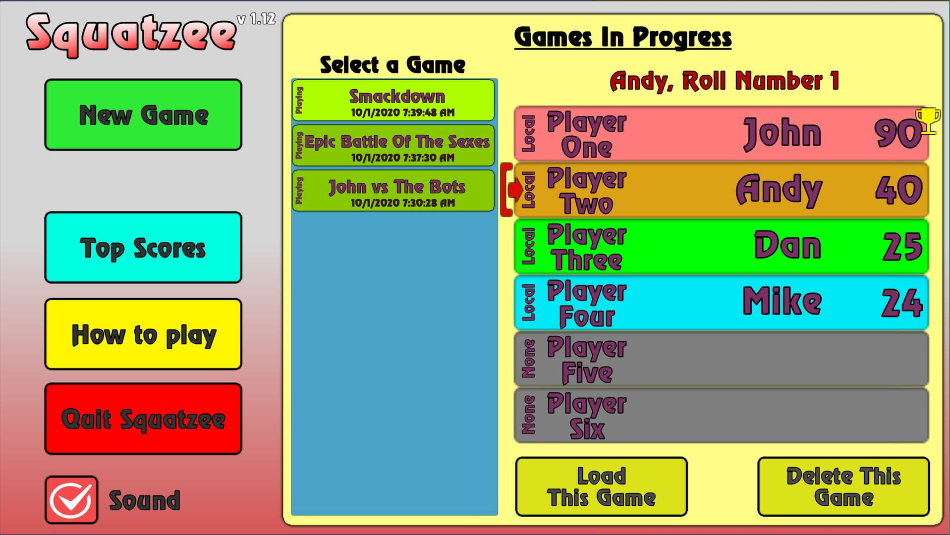 Squatzee - Screenshot
