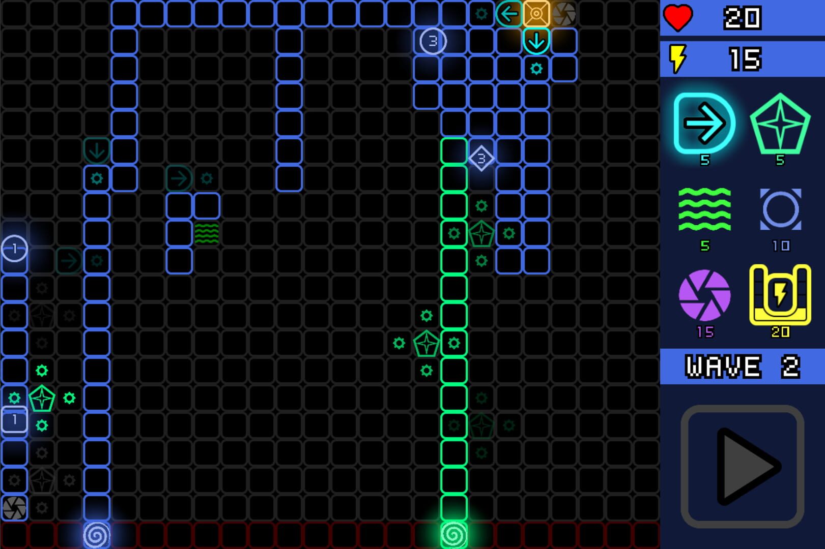 Neon Trap Defense - Screenshot