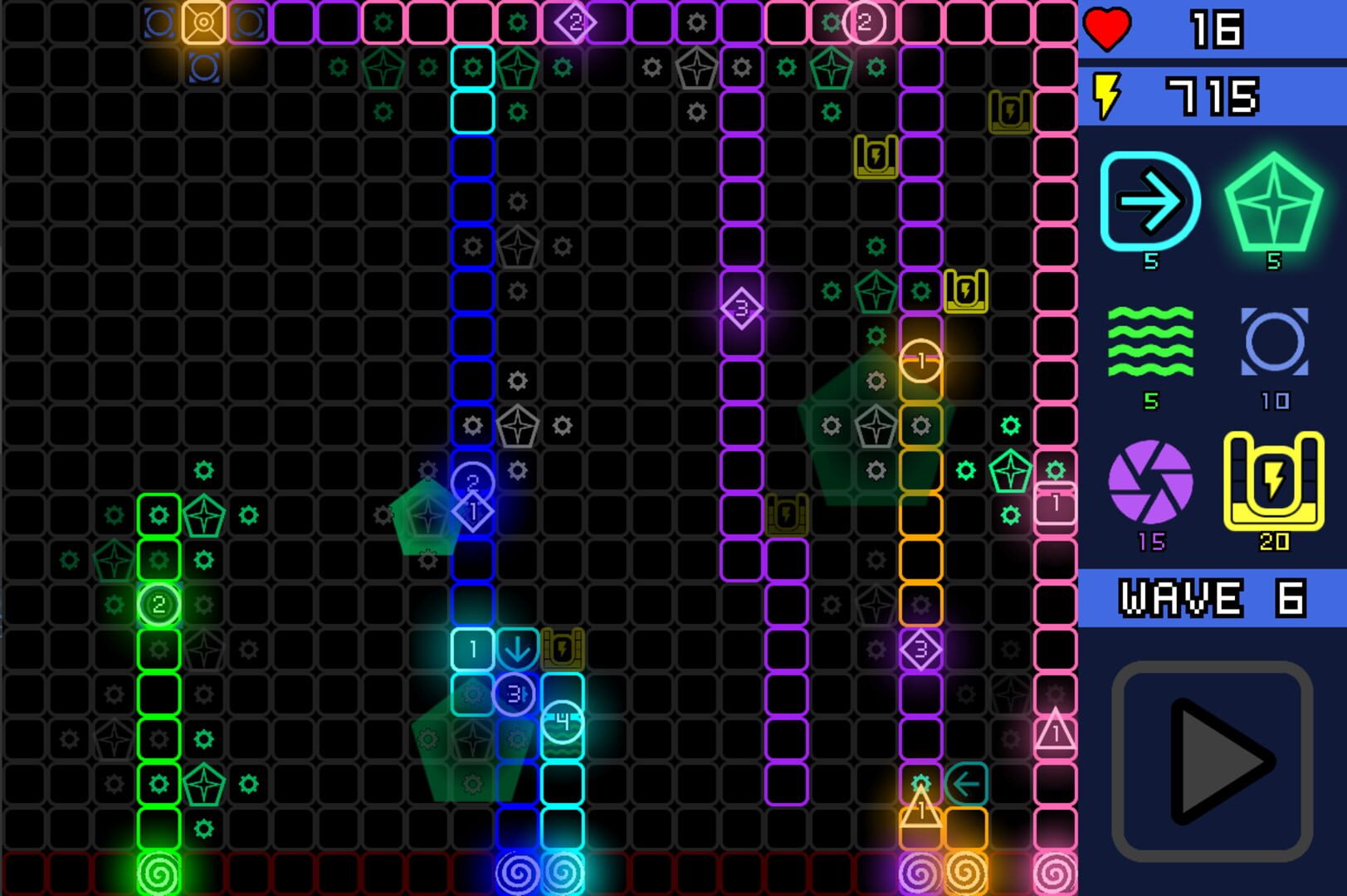 Neon Trap Defense - Screenshot