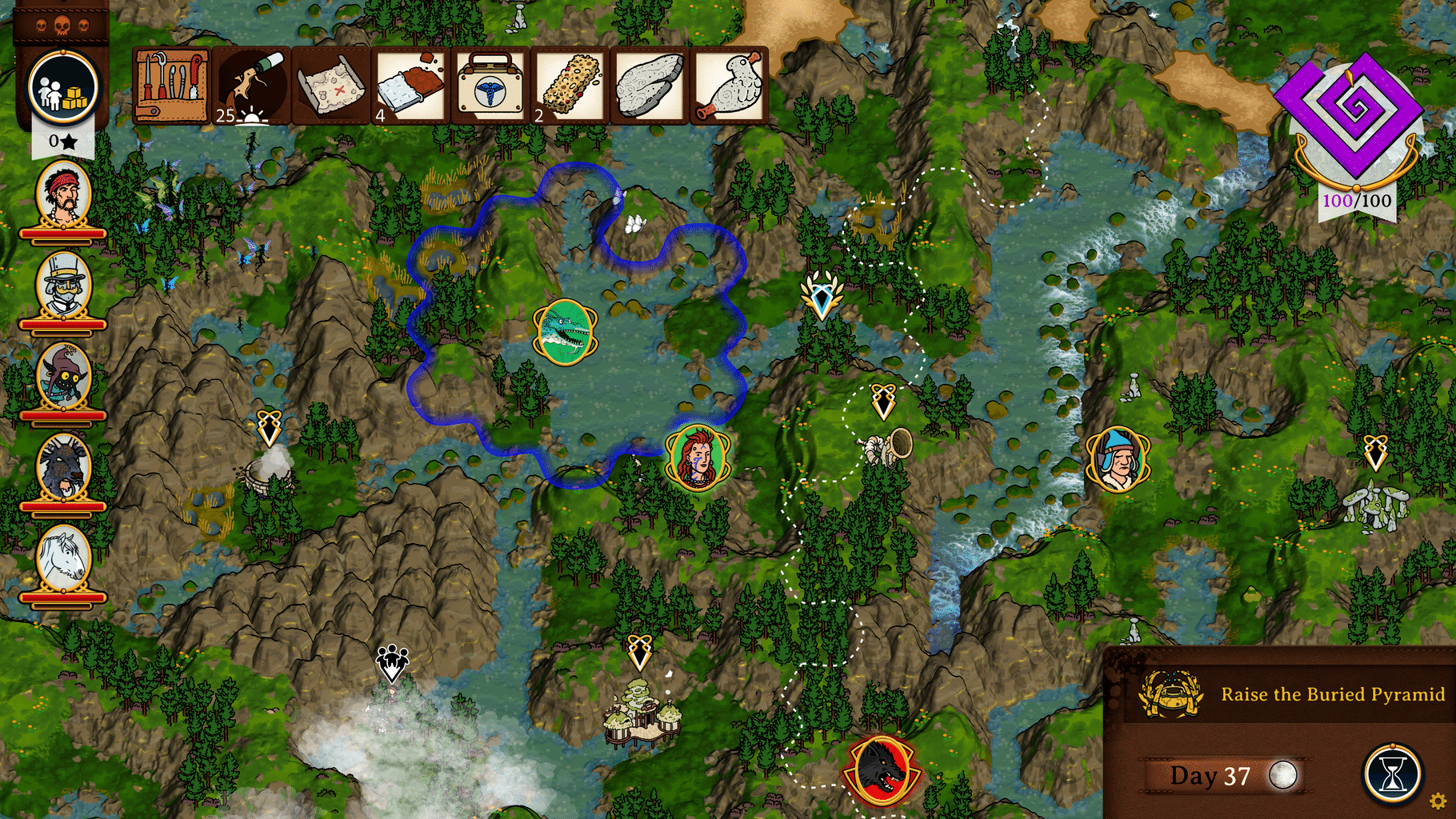 Curious Expedition 2: Highlands of Avalon screenshot