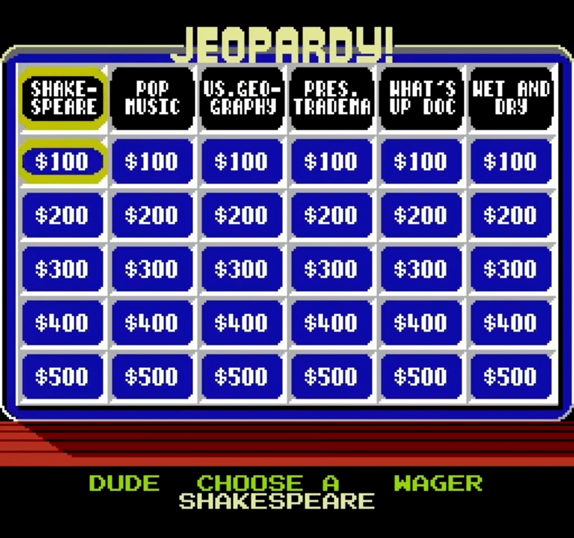 Jeopardy! screenshot