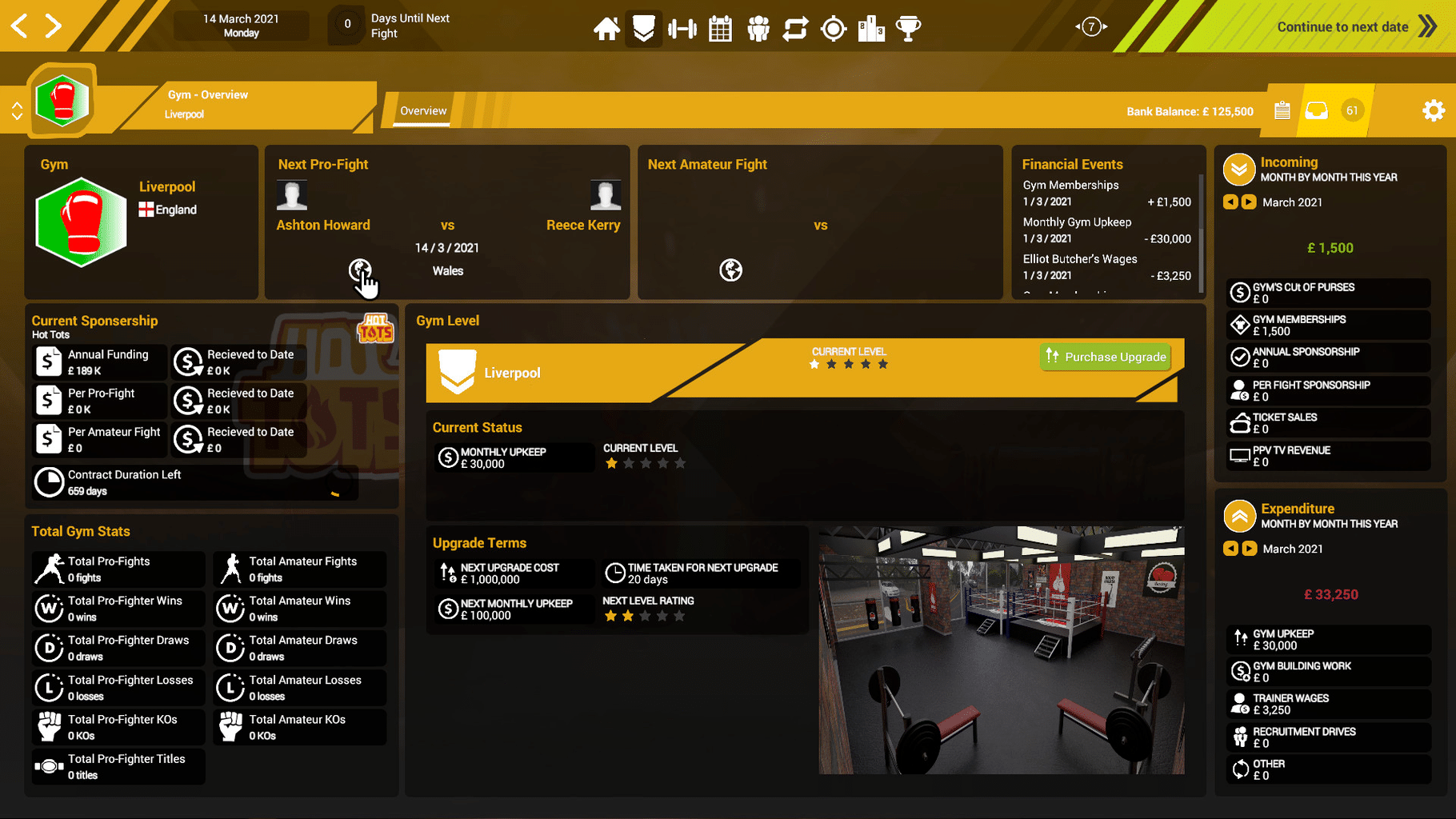 Boxing Club Manager screenshot