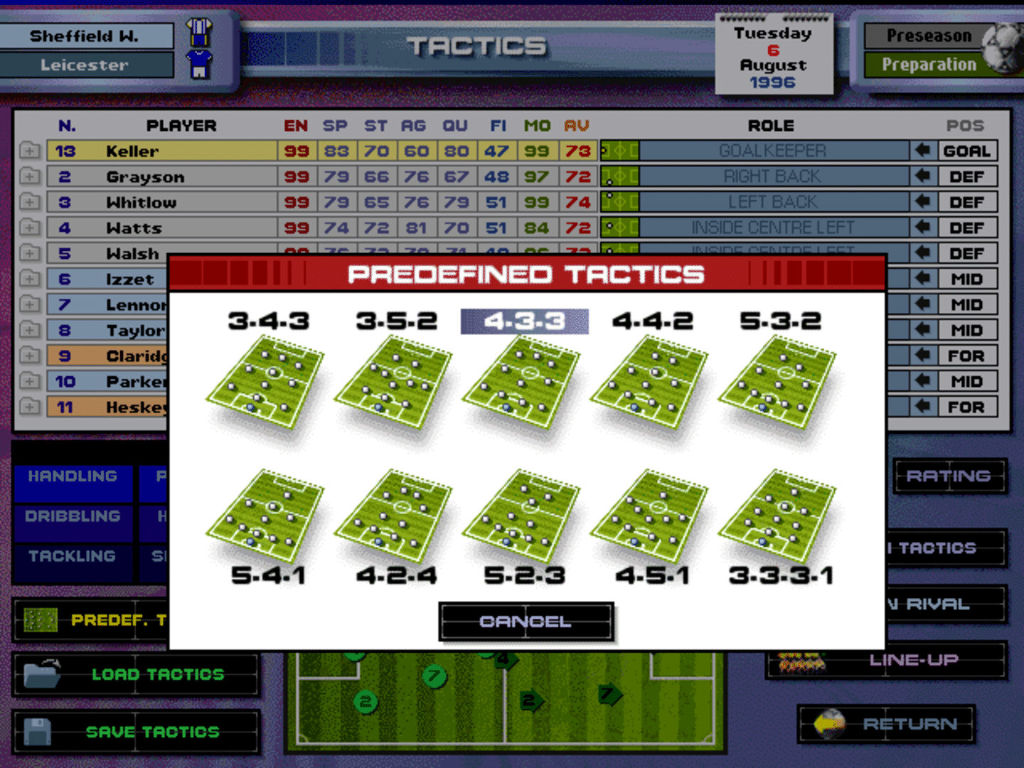 Premier Manager 97 screenshot