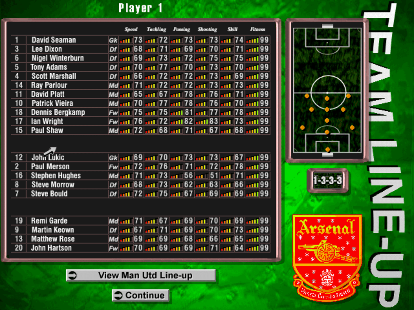 Actua Soccer: Club Edition screenshot