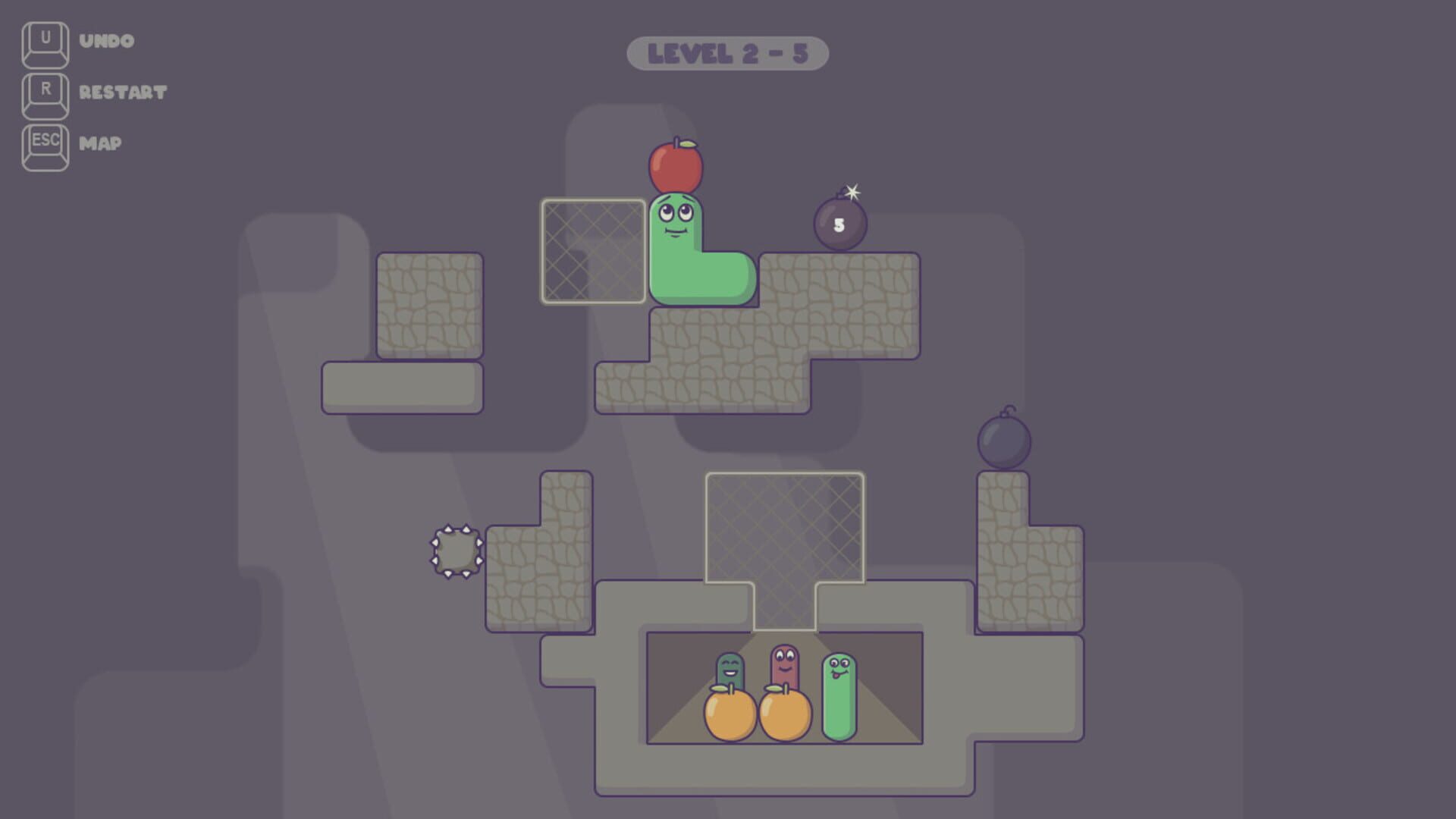 Pushy Worm - Screenshot