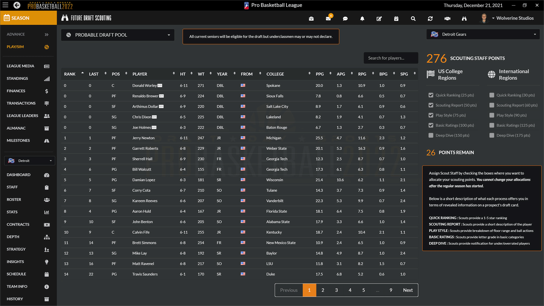 Draft Day Sports: Pro Basketball 2022 screenshot