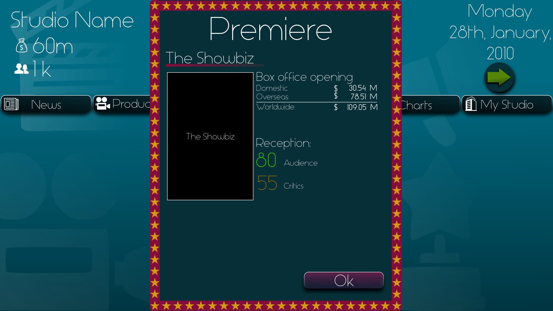 Showbiz Tycoon - Screenshot