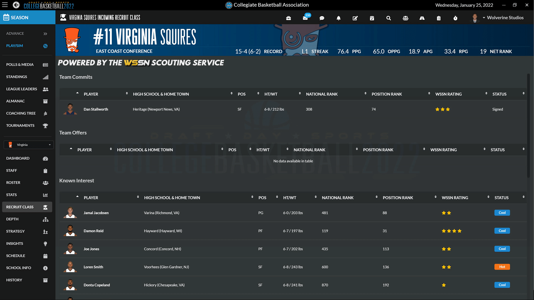 Draft Day Sports: College Basketball 2022 screenshot