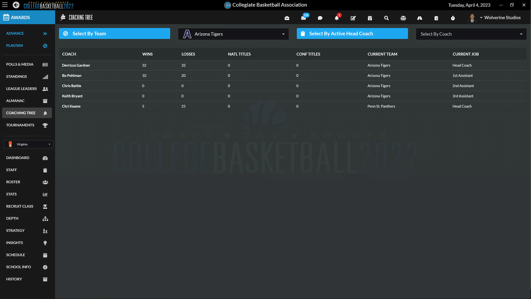 Draft Day Sports: College Basketball 2022 screenshot