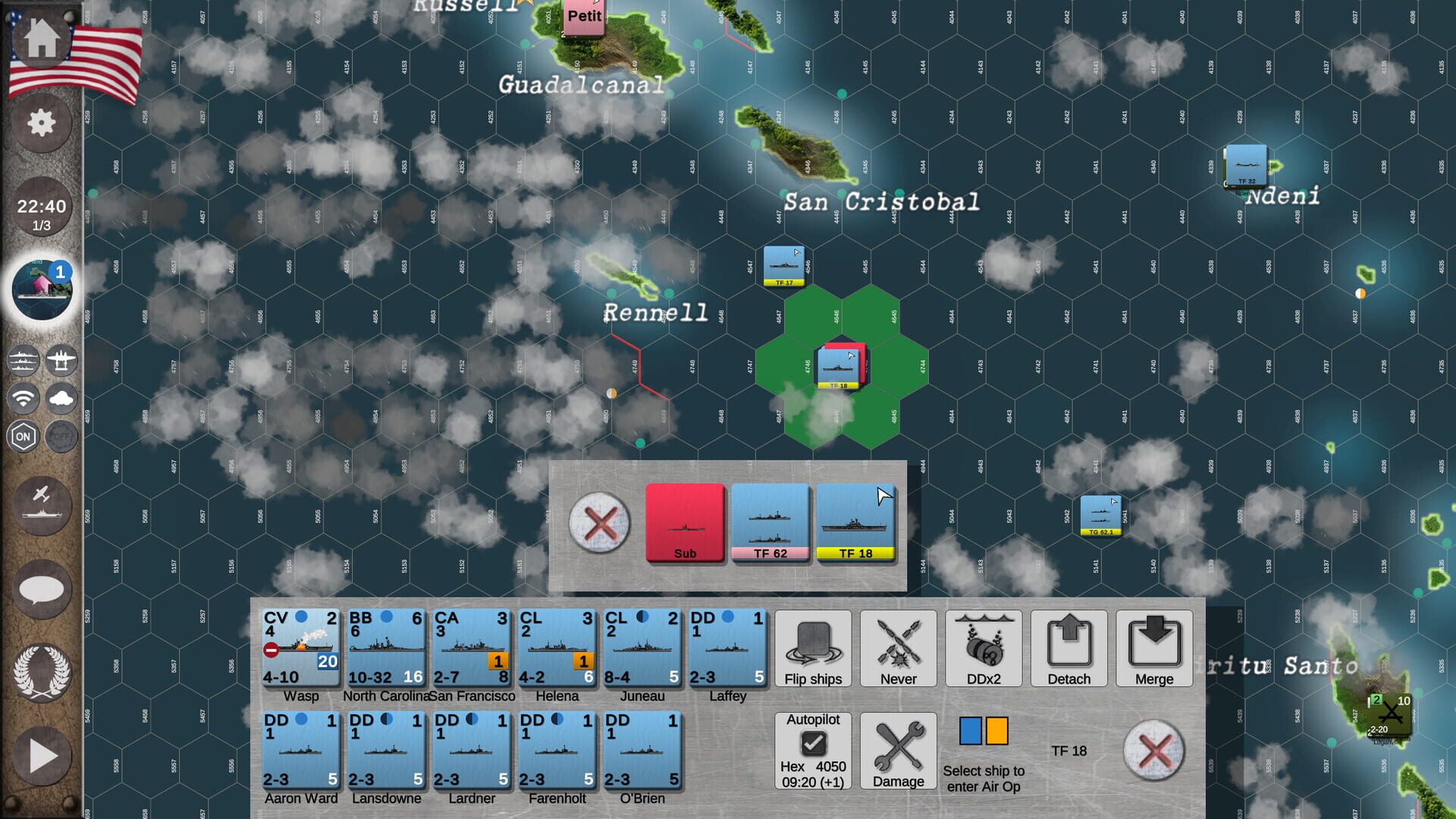 Carrier Battles 4 Guadalcanal: Submarines & Torpedo Alley Scenario - Screenshot