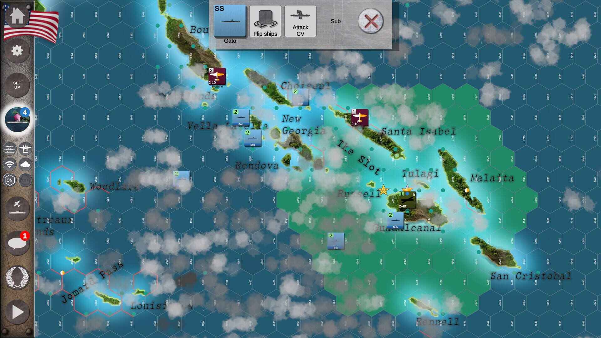 Carrier Battles 4 Guadalcanal: Submarines & Torpedo Alley Scenario - Screenshot