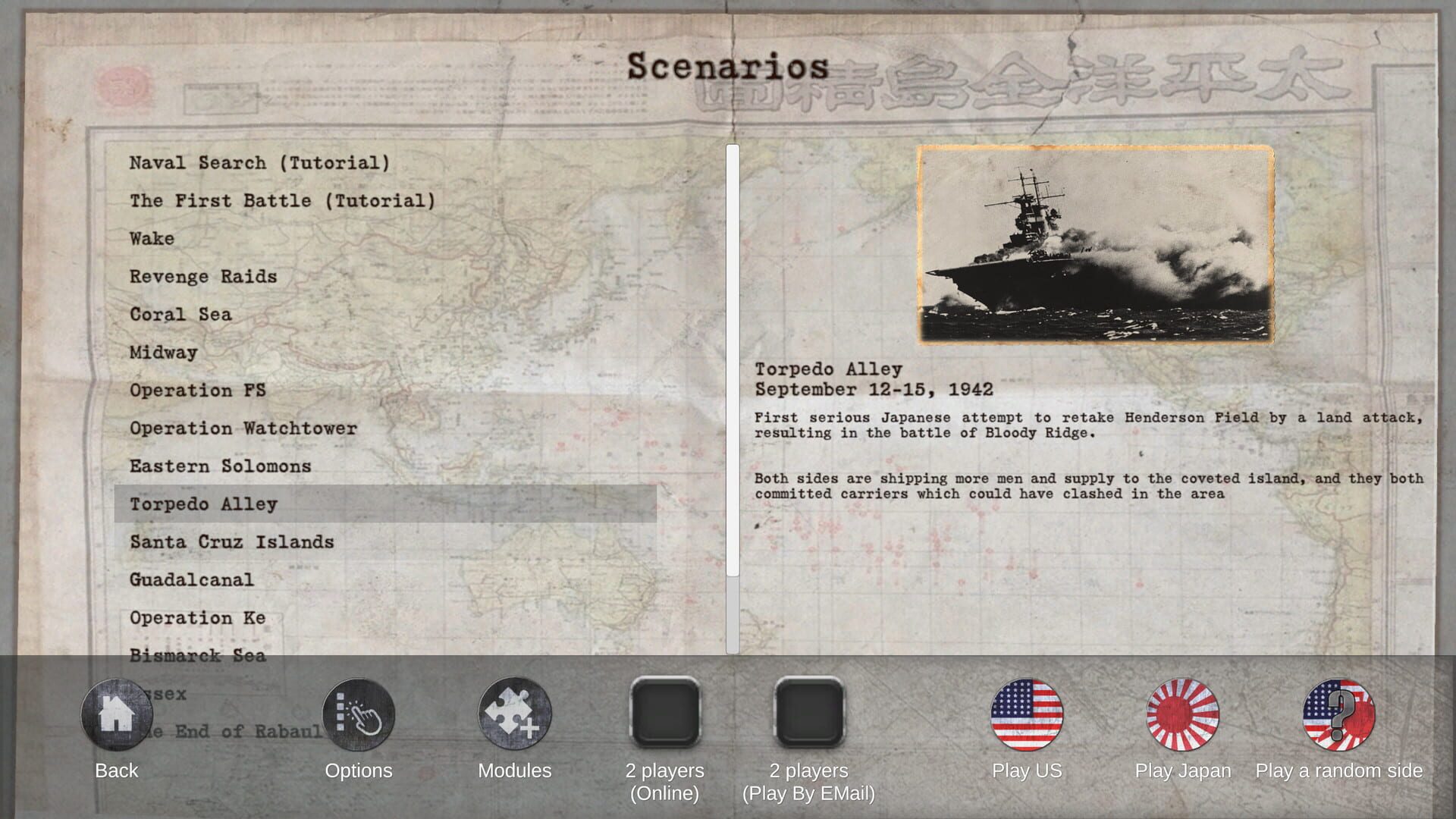 Carrier Battles 4 Guadalcanal: Submarines & Torpedo Alley Scenario - Screenshot