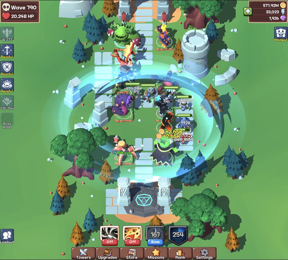 Idle Monster TD: Evolved - Screenshot