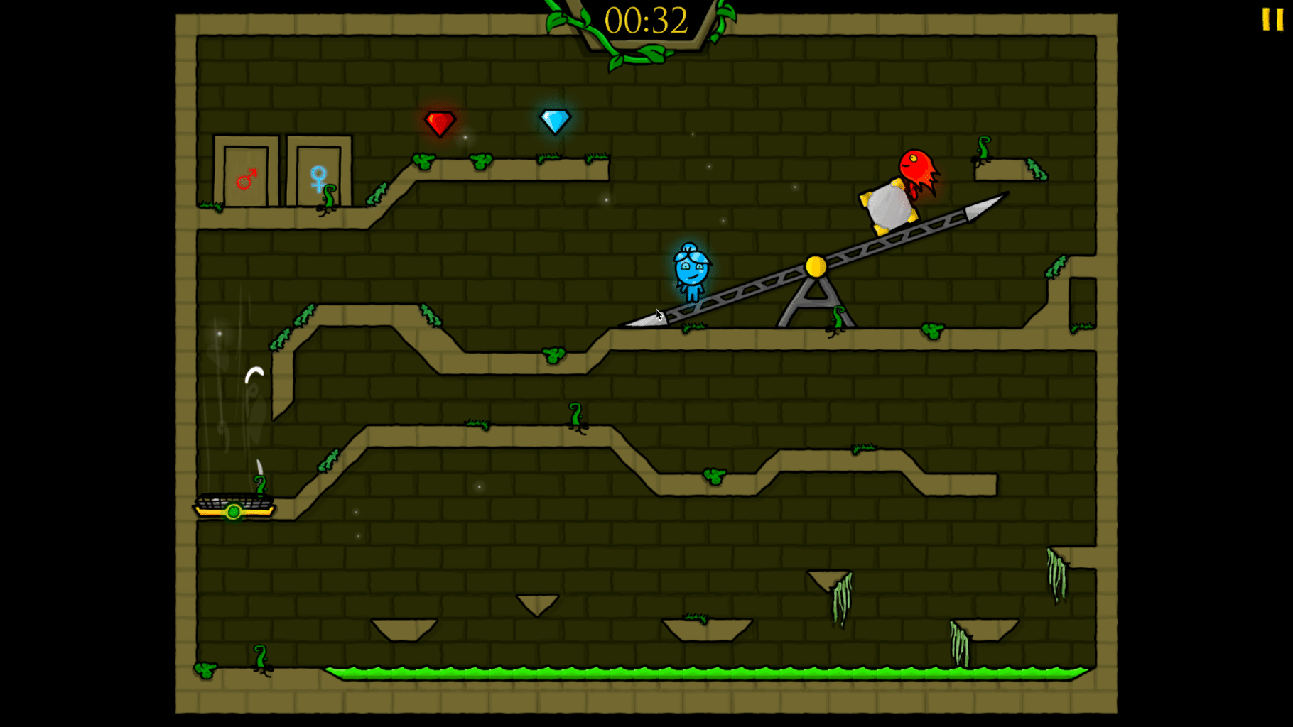 Fireboy and Watergirl in the Forest Temple screenshot