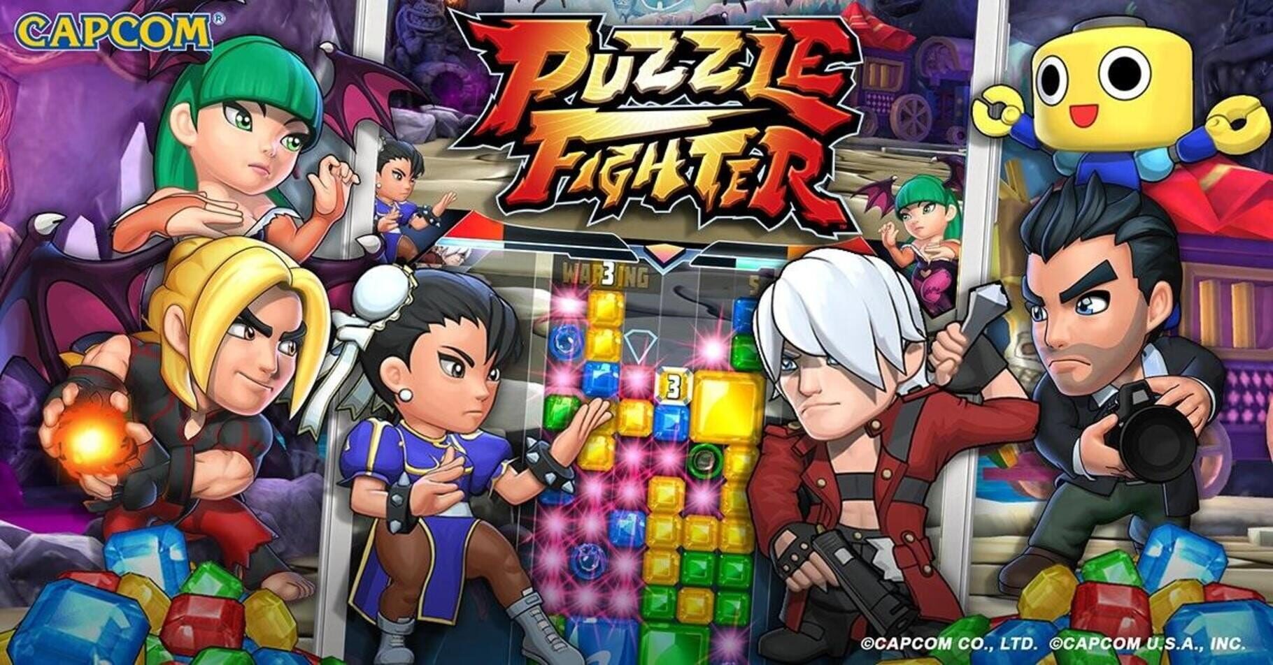 Нова игра пазл. Capcom Puzzle World. PSP Capcom Puzzle. Игра от Capcom про рай. Puzzle Fighter (2017 Video game).