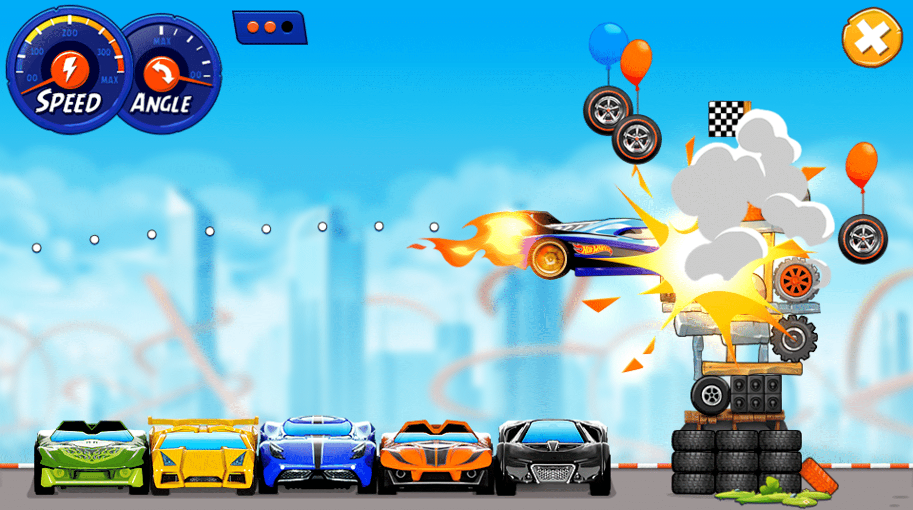 Angry Birds Hot Wheels Smashup screenshot