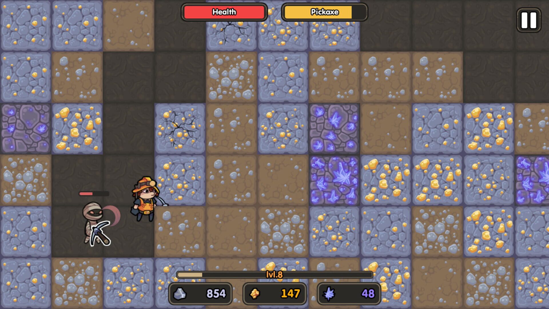 Golden Mine Pickaxe 2: Mummy Tombs - Screenshot