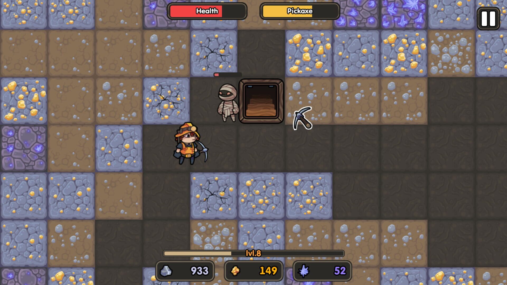 Golden Mine Pickaxe 2: Mummy Tombs - Screenshot