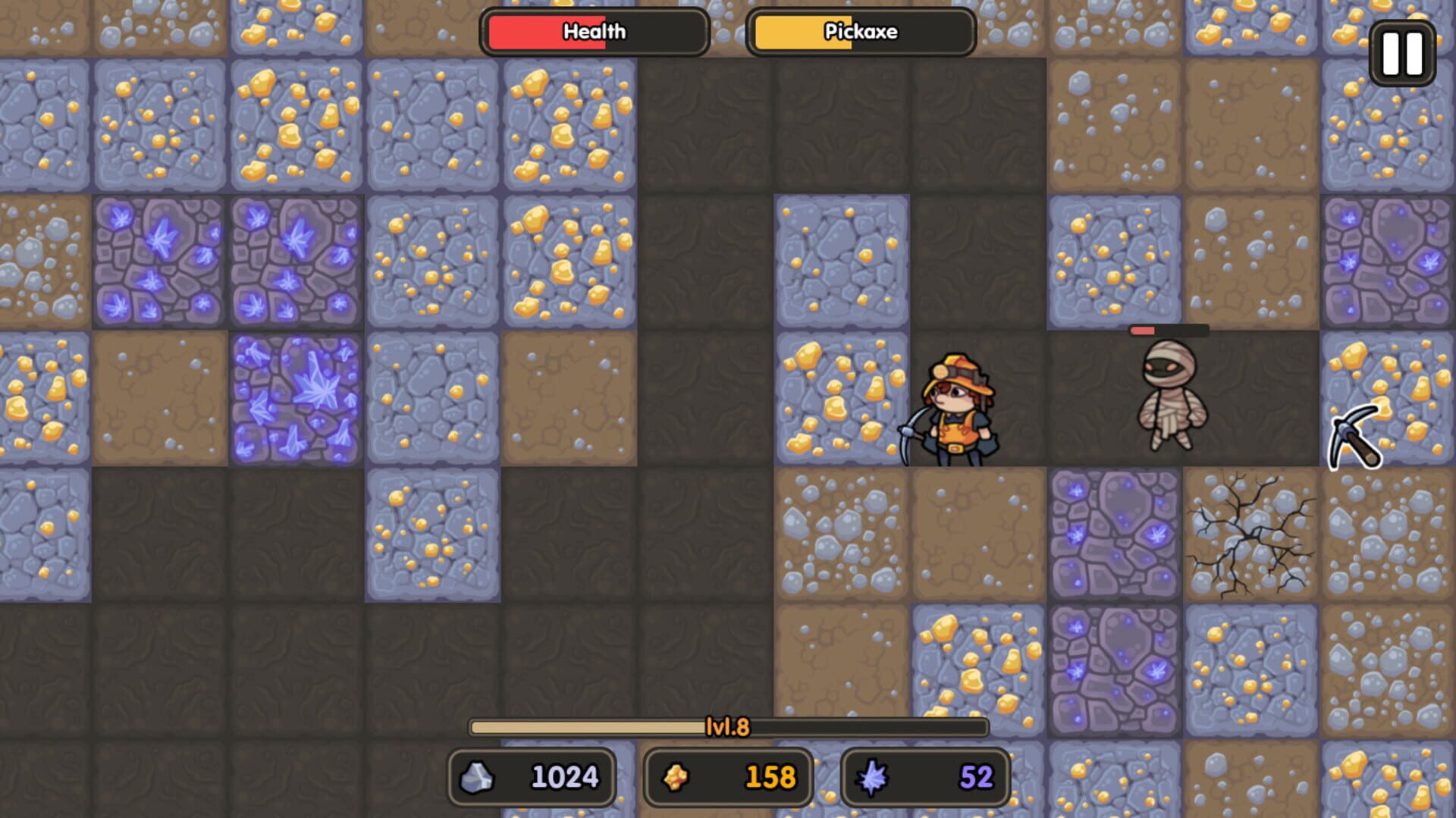 Golden Mine Pickaxe 2: Mummy Tombs - Screenshot