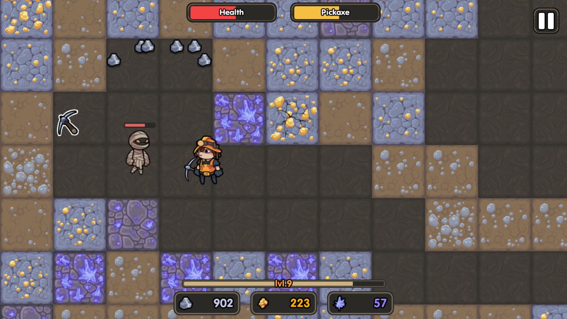Golden Mine Pickaxe 2: Mummy Tombs - Screenshot