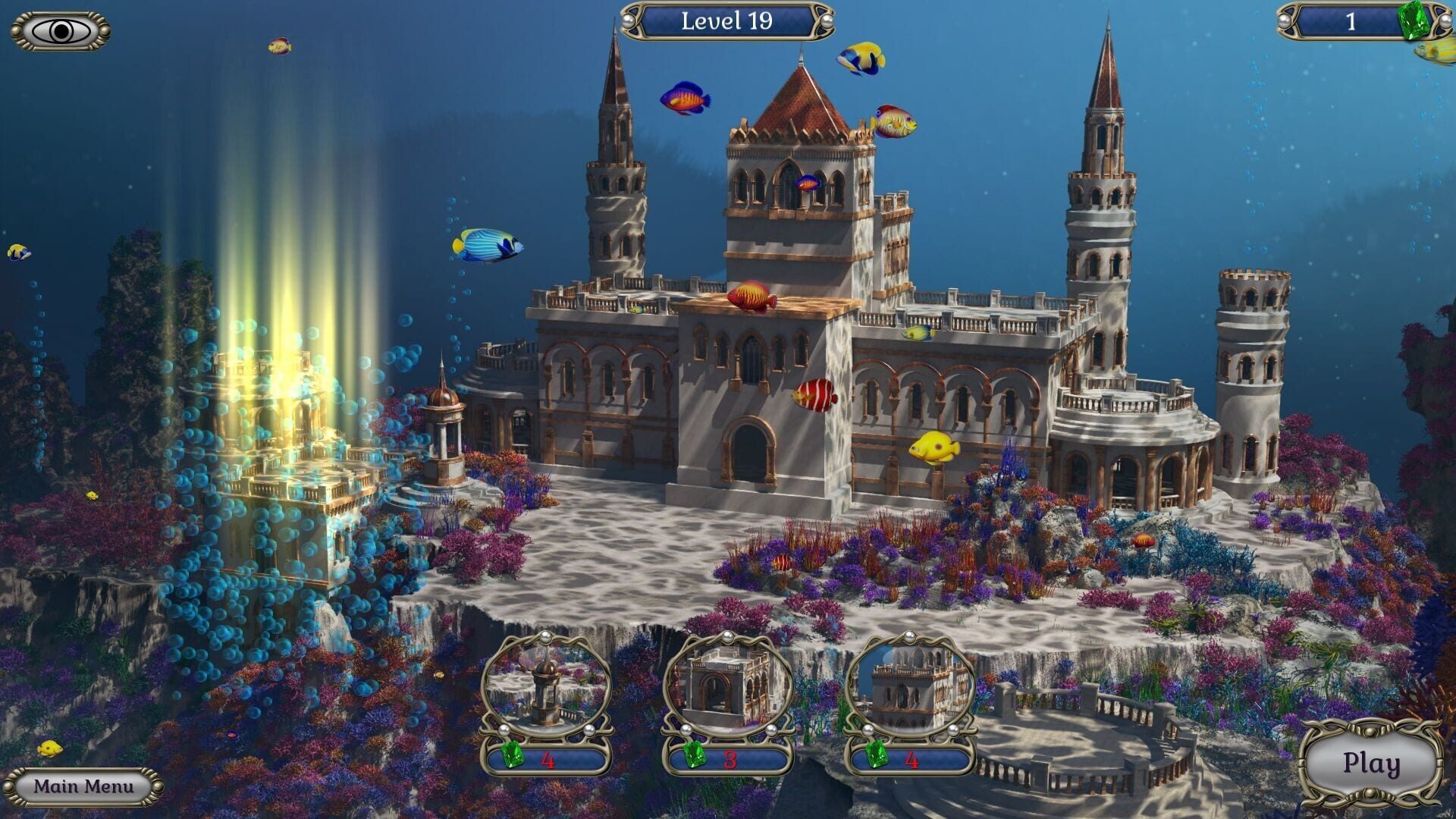 Jewel Match Atlantis Solitaire 3: Collector's Edition - Screenshot