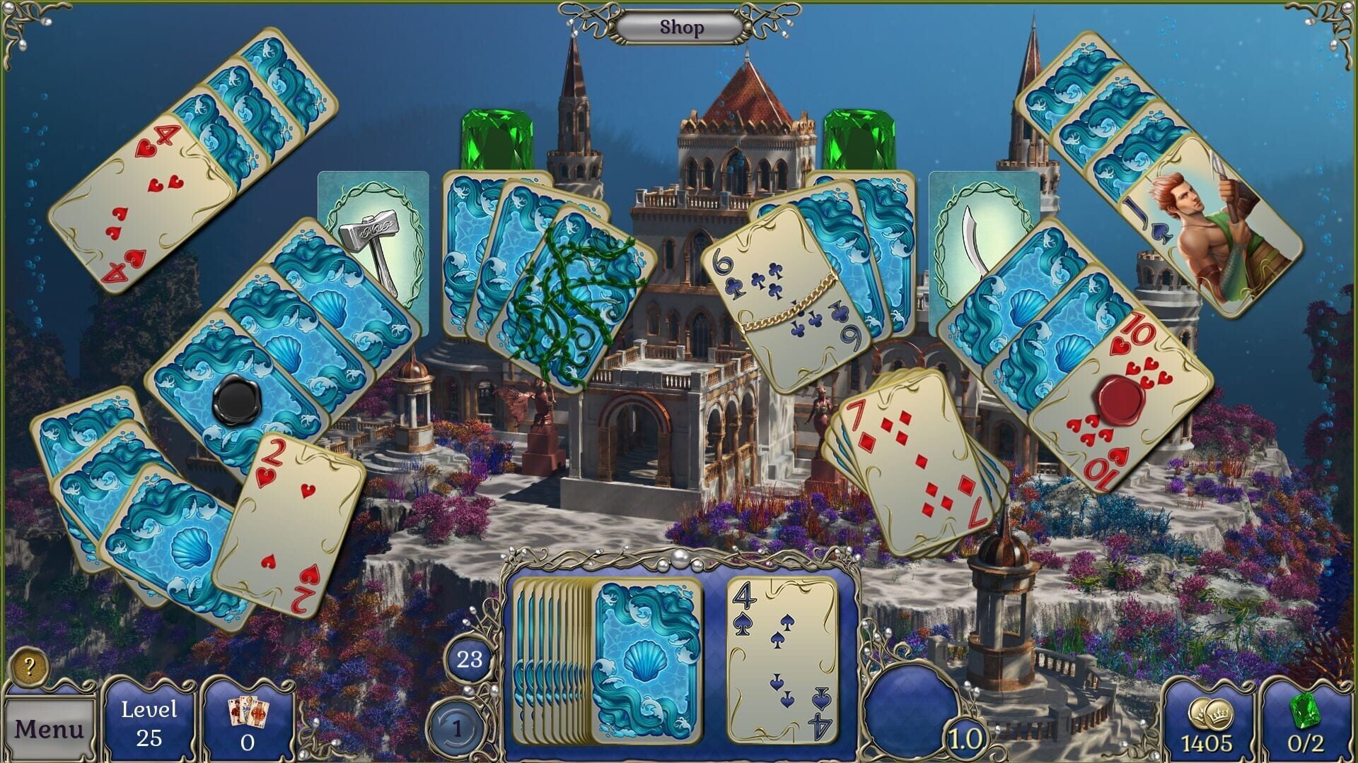 Jewel Match Atlantis Solitaire 3: Collector's Edition - Screenshot