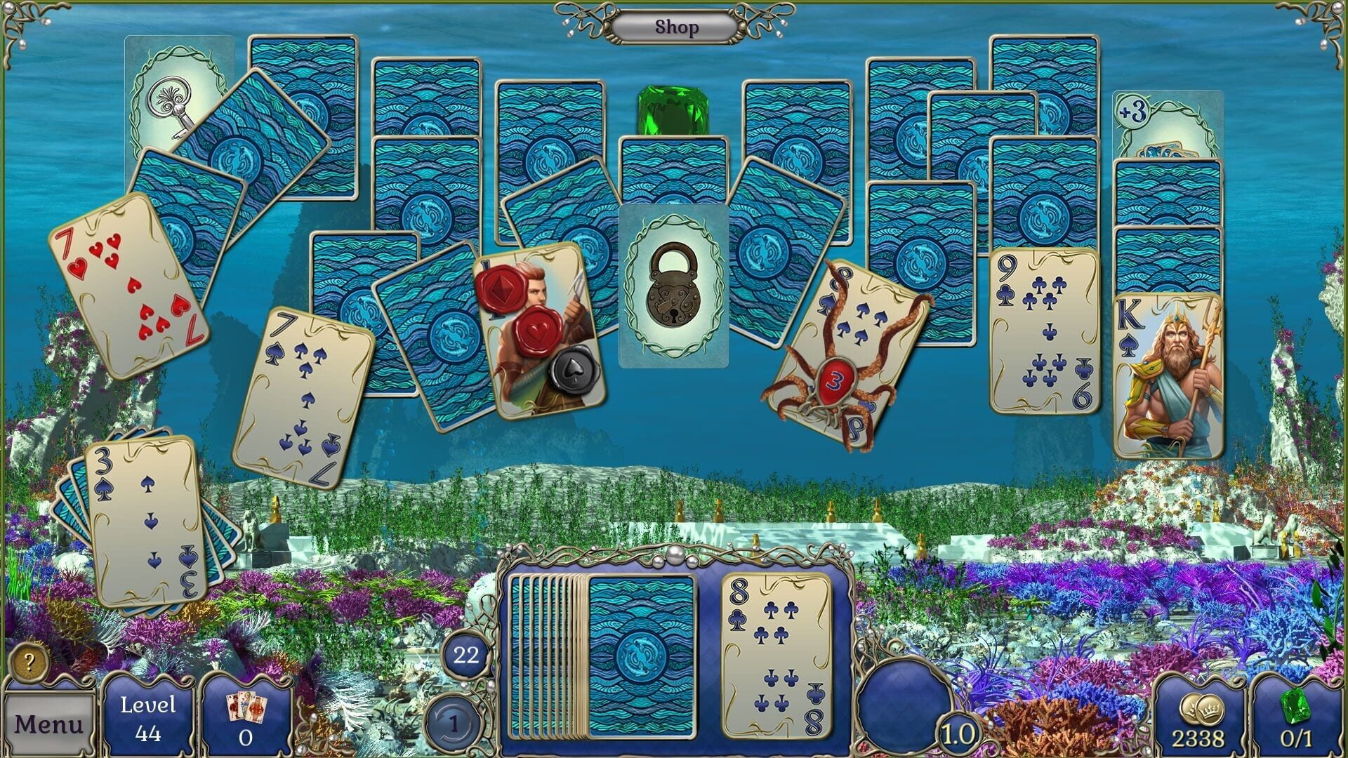 Jewel Match Atlantis Solitaire 3: Collector's Edition - Screenshot
