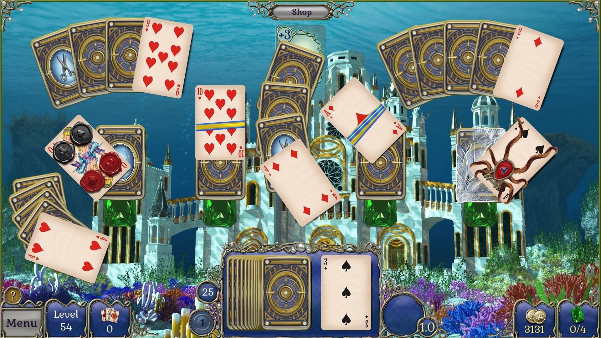 Jewel Match Atlantis Solitaire 3: Collector's Edition - Screenshot