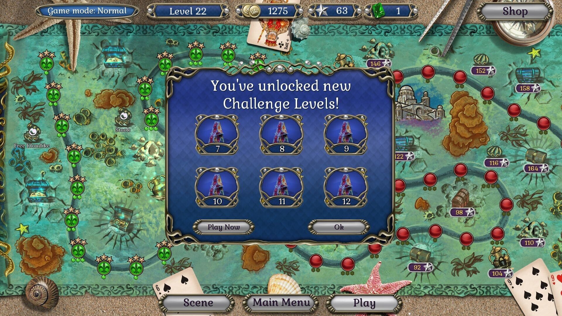 Jewel Match Atlantis Solitaire 3: Collector's Edition - Screenshot