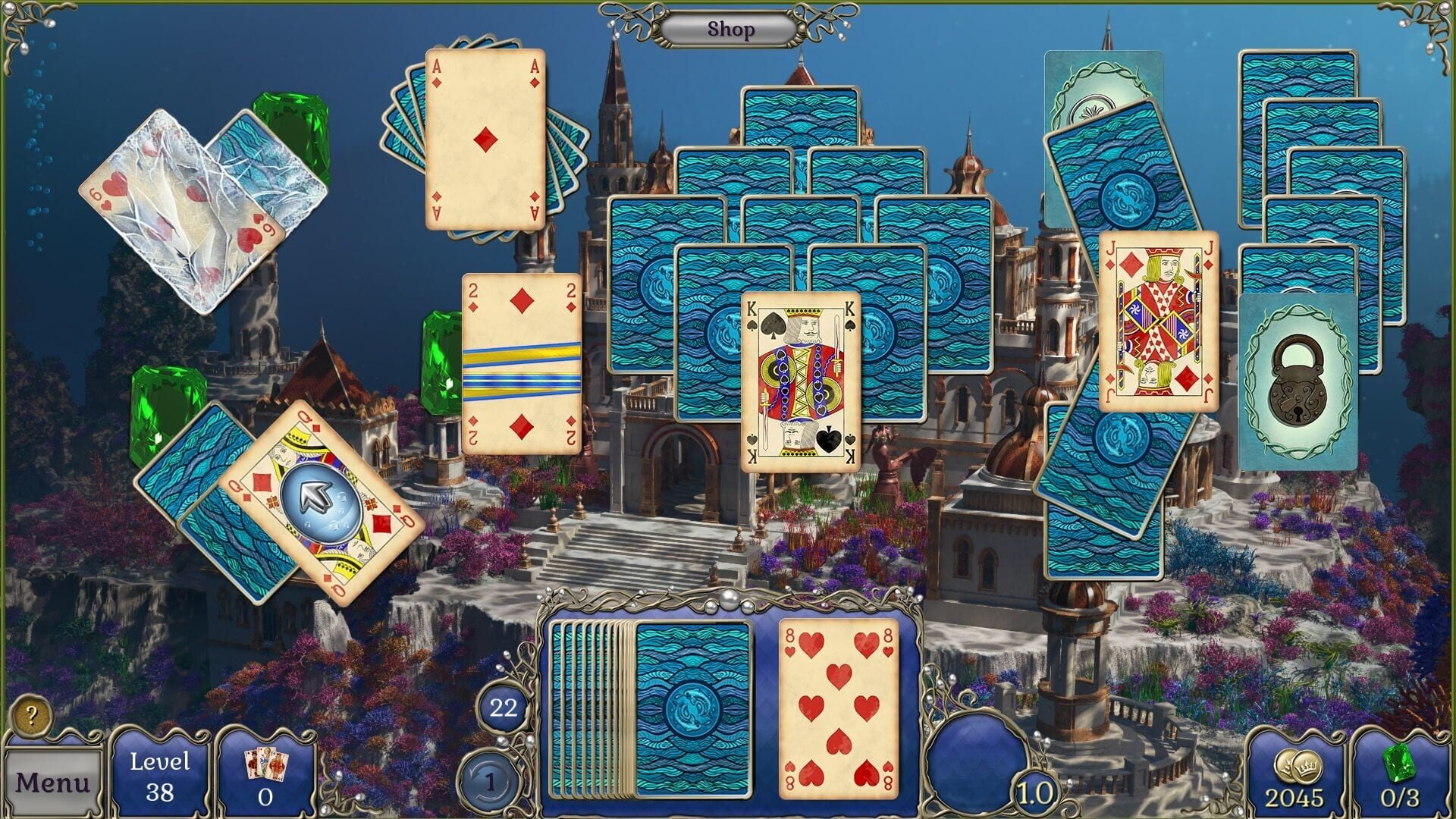 Jewel Match Atlantis Solitaire 3: Collector's Edition - Screenshot