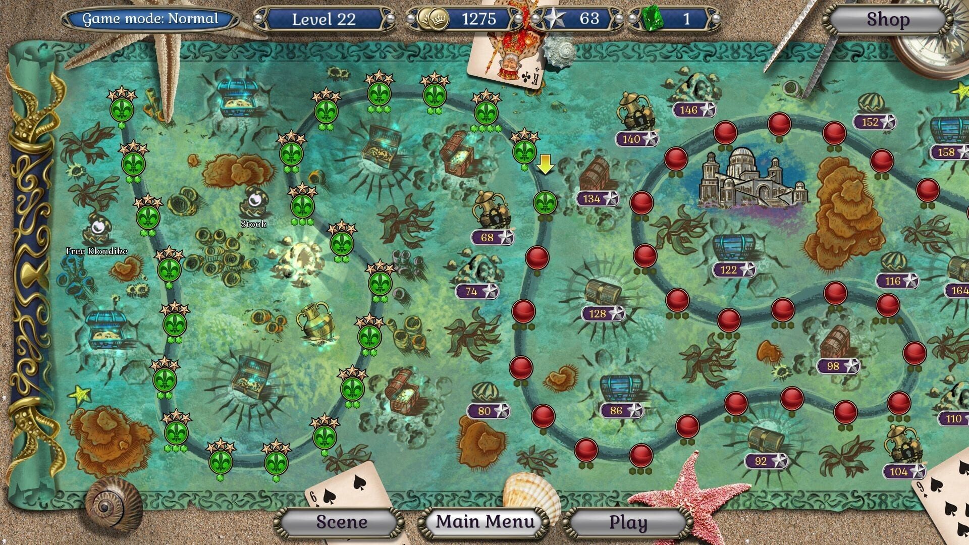 Jewel Match Atlantis Solitaire 3: Collector's Edition - Screenshot