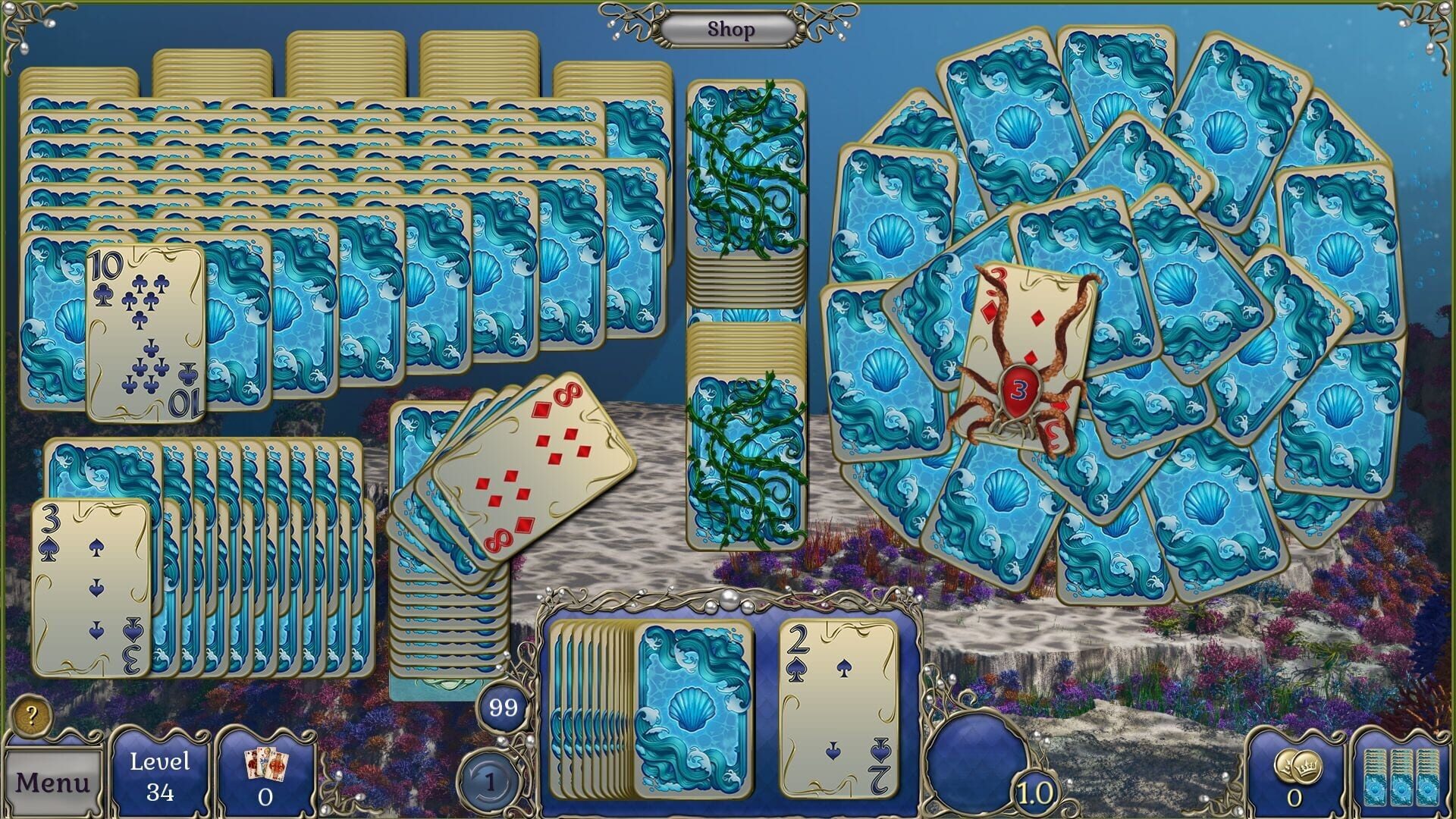 Jewel Match Atlantis Solitaire 3: Collector's Edition - Screenshot