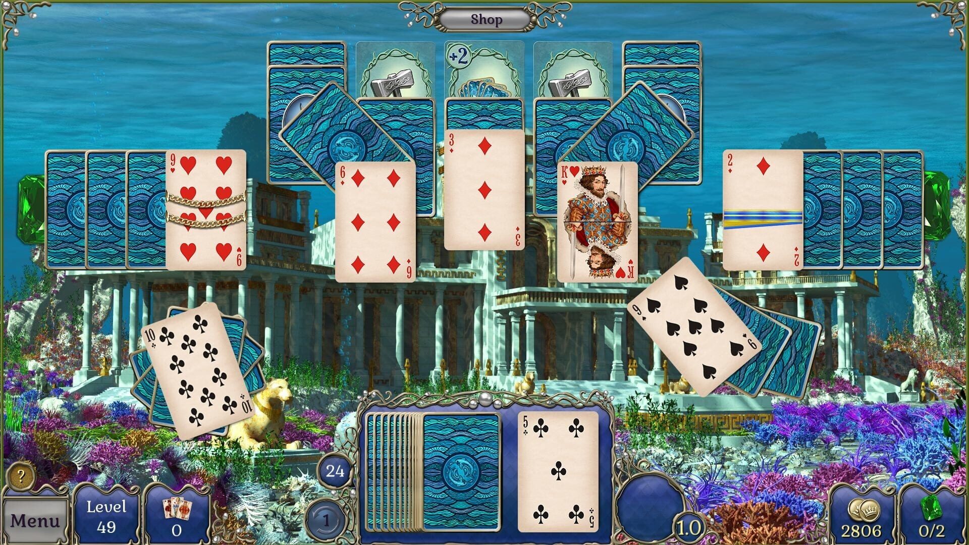 Jewel Match Atlantis Solitaire 3: Collector's Edition - Screenshot