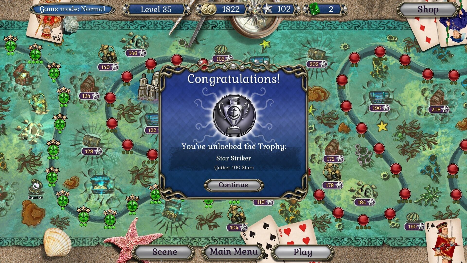 Jewel Match Atlantis Solitaire 3: Collector's Edition - Screenshot
